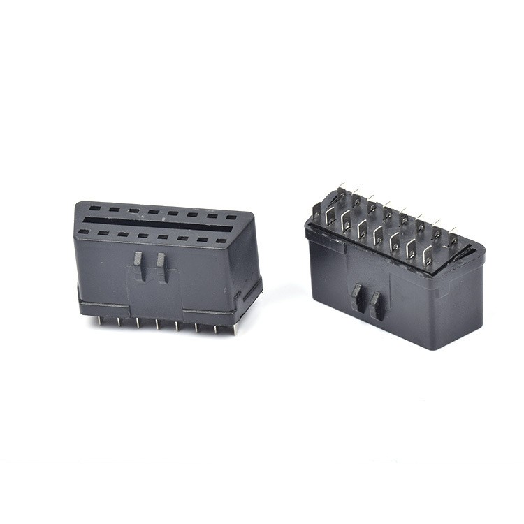 Automotive OBD2 female interface connector OBD plug directly supplied by the manufacturer