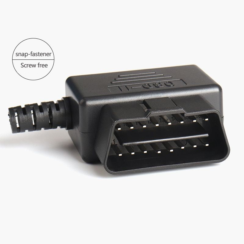 Automotive OBD2 16pin male concealed buckle assembly shell OBD plug+shell+SR screw free