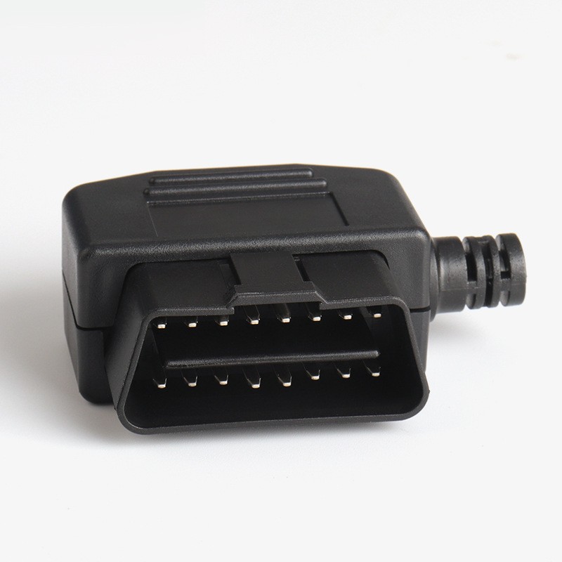 Automotive OBD2 16 pin male connector OBD housing with plug+housing+SR+key+screw