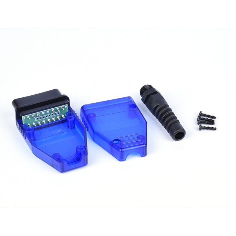 Car OBD2 16 pin connector connection male OBD shell with plug+shell+SR+screw
