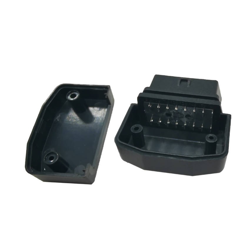 SAE J1962 OBDII 16 pin female connector with OBD housing for GPS tracker