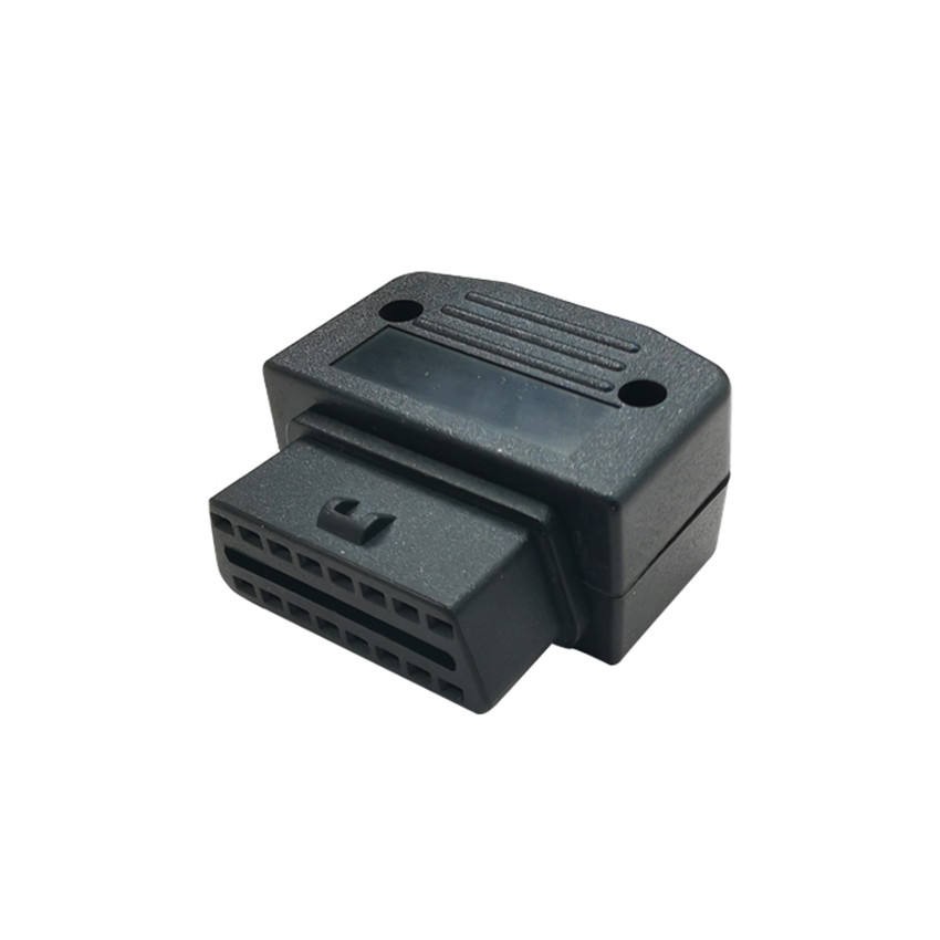 SAE J1962 OBDII 16 pin female connector with OBD housing for GPS tracker