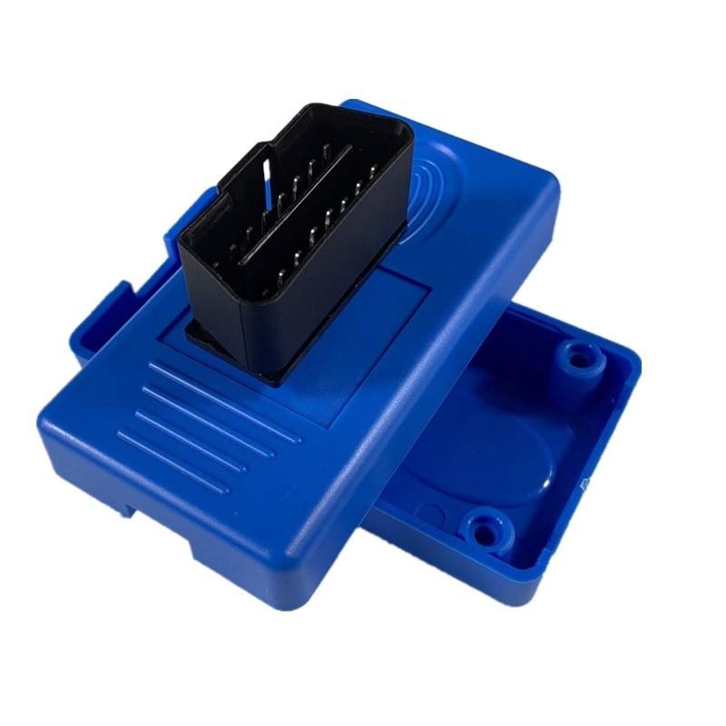 Assembled   On Board  J1962  16 Pin  OBDII Housing with Male Connector Blue OBD Enclosure 