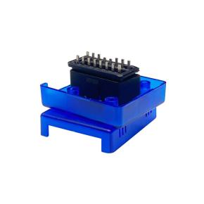 Customized Blue Color  OBD Enclosure for ELM327 PCB OBDII Housing with 16 Pin OBD Male  Connector 