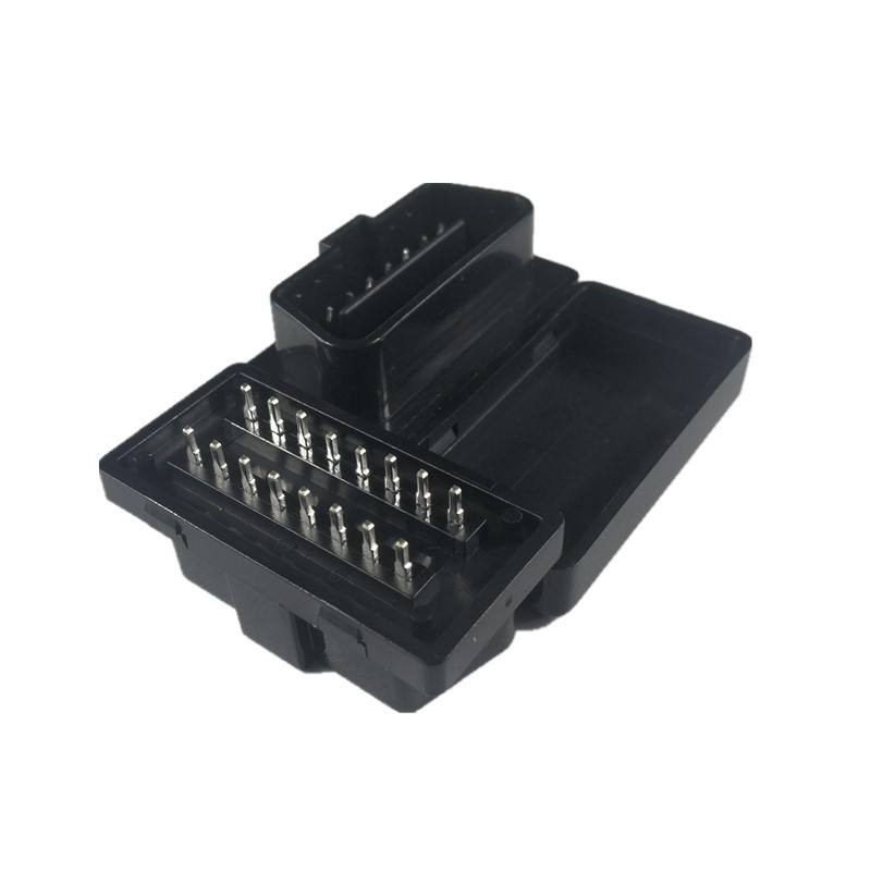 Black OBD housing connector for Obd2 adapter with plastic housing for small OBD devices such as ELM327