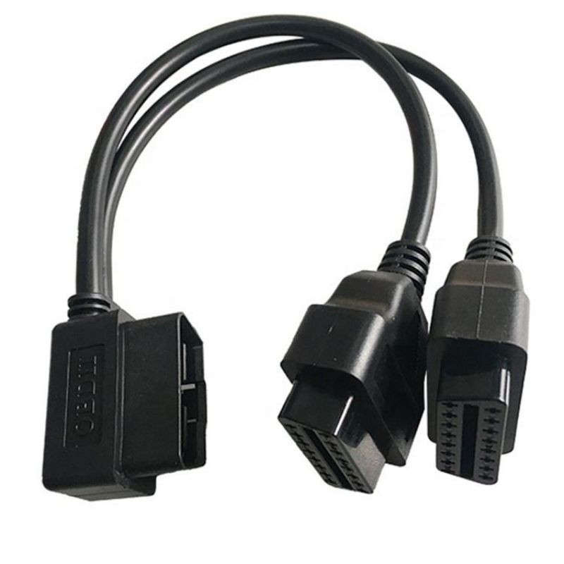 OEM ODM 90 Degrees  Obd Cable Diagnostic Extension  Cable   odb2  Splitter  Y Cable 