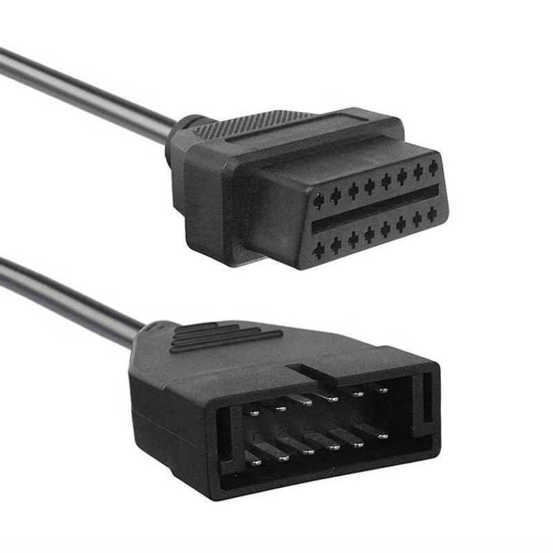 Automotive diagnostic cable OBD 12Pin To OBD2 16Pin Extension Cable