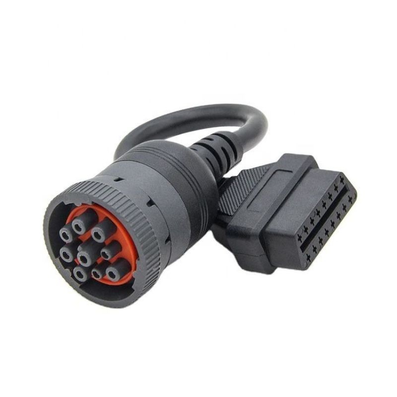Good selling  J1939 9 Pin Interface To Obd2 16Pin Cable  J1939  male to obdII female  cable 