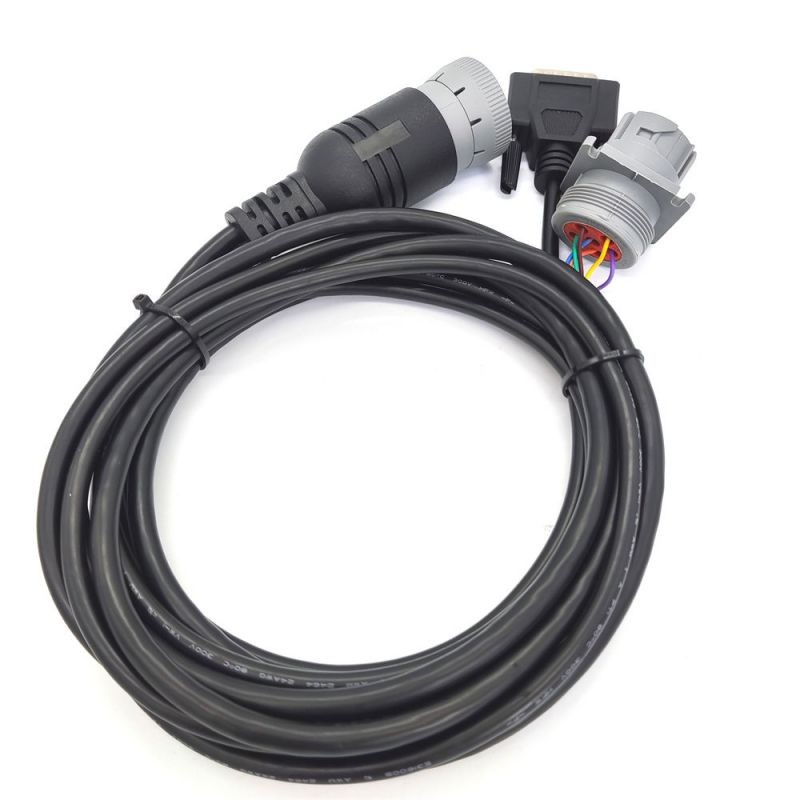 High Quality  ELD Cable GPS Tracker Cable J1708   6Pin  male to J1708 female Gray Deutsch and DB 15Pin Cable