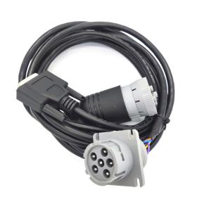 High Quality  ELD Cable GPS Tracker Cable J1708   6Pin  male to J1708 female Gray Deutsch and DB 15Pin Cable