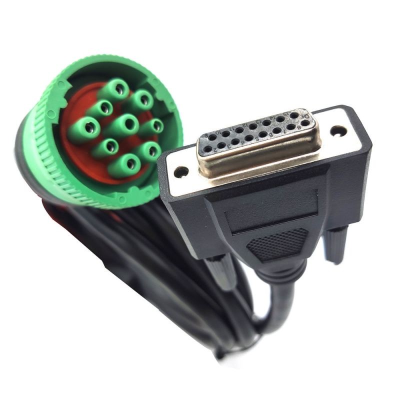 Good selling  Type2 J1939 9pin   to DB 15pin Cable ELD Cable GPS Tracker HD16-9-1939S-P080
