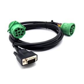  Recommend  Type2 J1939  9pin   to HDB15 and J1939  Y Cable ELD Cable GPS Tracker Truck Cable