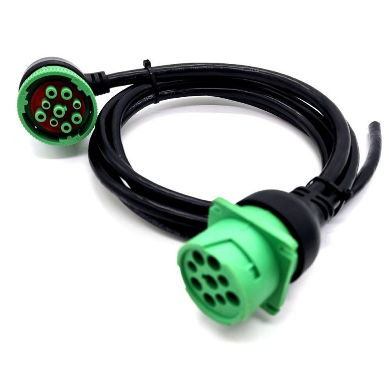 Type2  J1939  9pin Male to J1939  Female  and  OPEN  end Splitter Y cable  ELD Cable GPS Tracker Cable