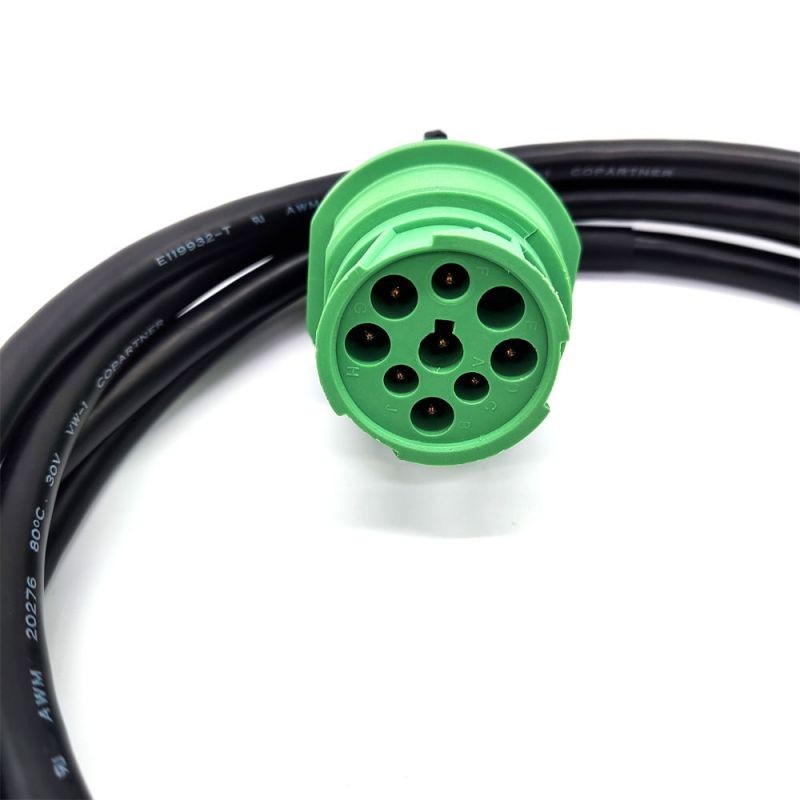 Type2  J1939  9pin Male to J1939  Female  and  OPEN  end Splitter Y cable  ELD Cable GPS Tracker Cable