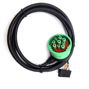 Heavy Duty Truck Cable  90 Degree Type2  J1939  9Pin  to 43025-2000 20Pin  Cable GPS Tracker Cable 