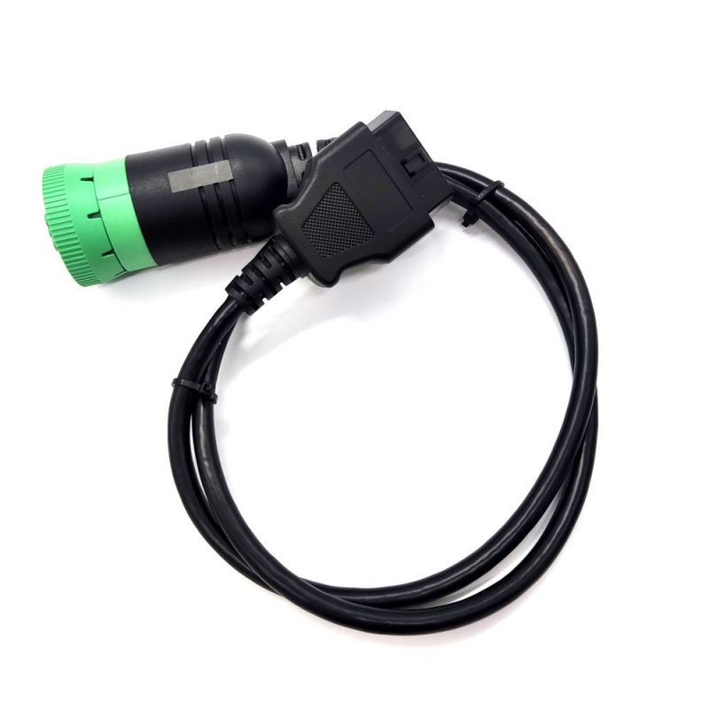 Direct Selling  green Type2  J1939 9pin  male  to OBD2  16pin  female  Cable GPS Tracker ELD cable For Heavy Duty Truck Cable