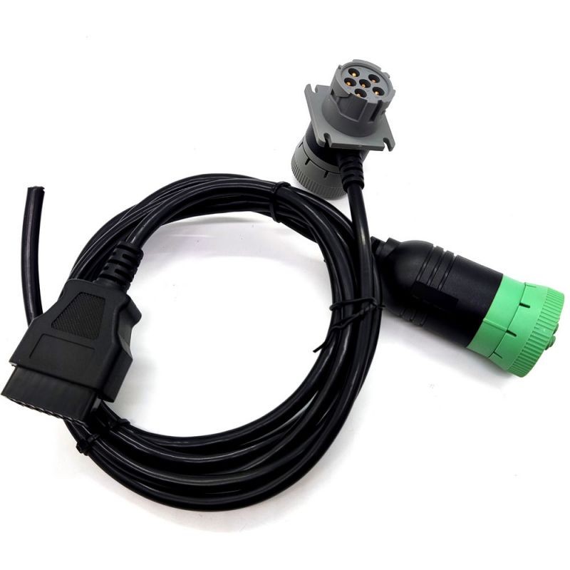 Universal  Type2 J1939 9pin  to OBD2 16pin  and J1708  6pin T ELD Cable GPS Tracker Heavy Duty Truck Cable 