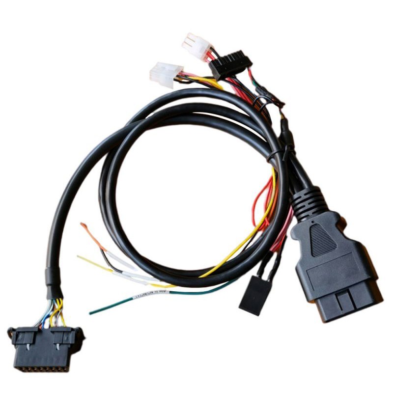  OBD2 16pin Male to 2 Female  Splitter Y Cable with Mount Bracket and relay Wire Harness