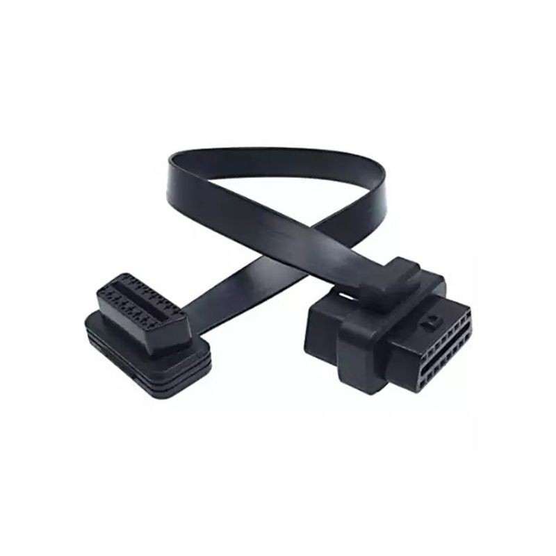 OBD2 1 Male to 2 x Female Diagnostic Flat  Ribbon Extender Cord Adapter  Splitter Extension Cable for GPS Tracker