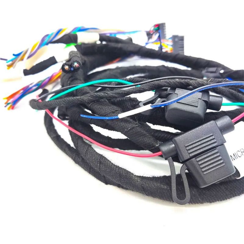 High quality Light Duty Truck Cable Vehicle GPS Tracking OBD Cable with Fuse Holder For Fleet Management System FMS Cable 