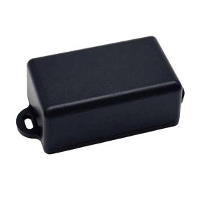 Machinable perforated electronic junction box with ears, plastic installation shell, module box, power supply box, locator